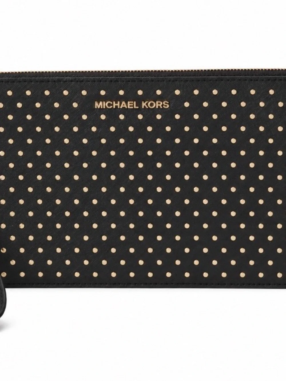 Michael Kors Black Leather Gusset Wristlet - Picture 6 of 6